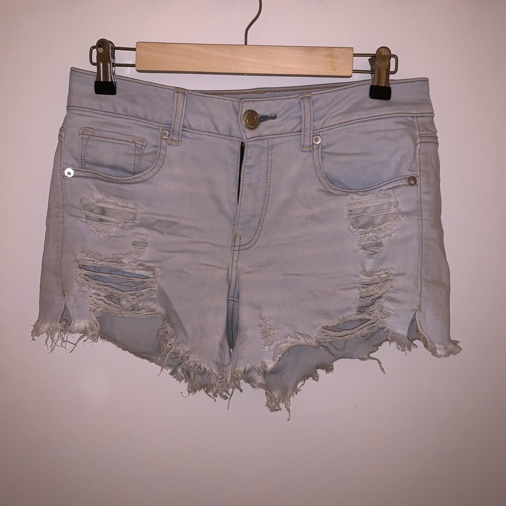 AE denim shorts